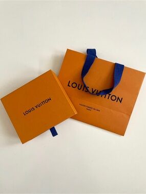 Louis Vuitton Orange Blue Gift Bag Designer Luxury Packaging